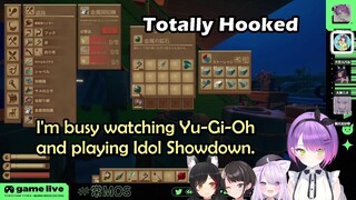 Subaru Tells Okayu, Mio and Towa She's Hooked on Watching Yu-Gi-Oh and Playing Idol Showdown