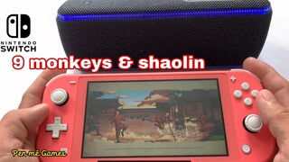 9 monkeys & shaolin play Nintendo witch lite & loa bluetooth Sony XB31
