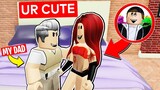 pretending to date my dad in roblox... (A Roblox Movie)