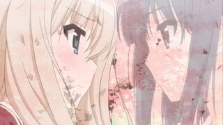 "We hugged each other back to back, and abused silence roared" [Flower Kiss]