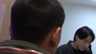 The guy ran fast and the elevator appeared on every floor, which made the uncle say that he looked s