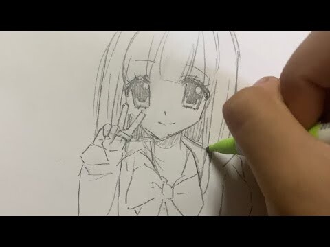 How to draw: Anime School Girl | easy drawing tutorial | drawing anime for beginners