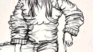 Art student: Teacher, the folds of the clothes are more vivid now.