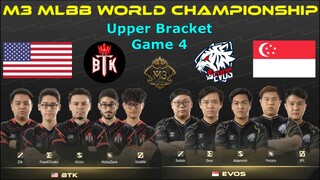 BTK Vs EVOS SG [GAME 4] | M3 MLBB World Championship 2021 | Playoffs Day 6