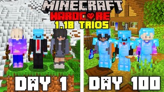 We Survived 100 Days in 1.18 Minecraft Hardcore - TRIO Minecraft Hardcore 100 Days