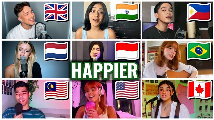 HAPPIER by Olivia Rodrigo Cover | Who sang it better? | (9 countries)