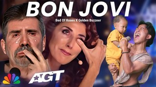 Golden Buzzer The Judges cry hearing Bon Jovi song with a strange baby whose voice was extraordinary