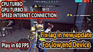 How to boost free fire after update | GFX tool 144 fps