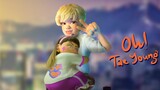 Turning Red Abby Meet and Hug Tae Young in Korea | Cartoon Draw
