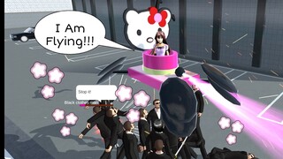 I Eliminate The Yakuza Members Using A Cute Hello Kitty Drone Car in Sakura School Simulator