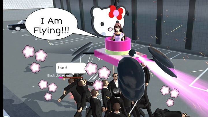 I Eliminate The Yakuza Members Using A Cute Hello Kitty Drone Car in Sakura School Simulator