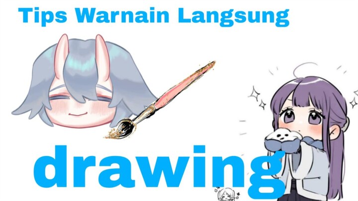 Cara mewarnai chibi imut (head only)