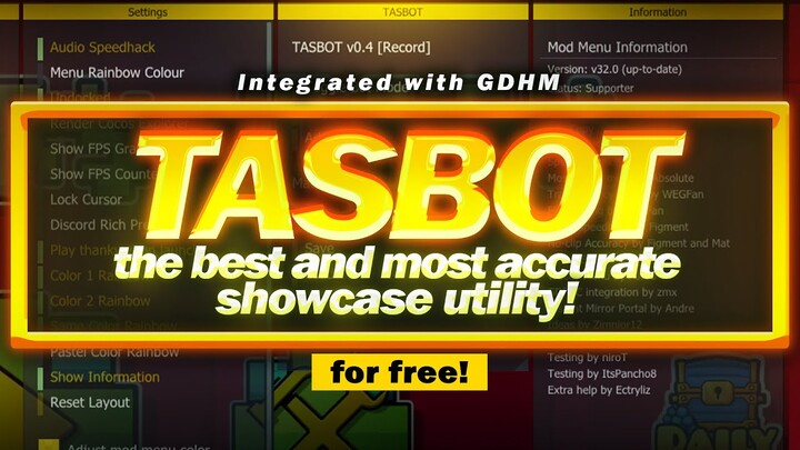TASBot | The BEST FREE Bot to Replay Levels in Geometry Dash