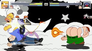 AN Mugen Request #1724: Homer Simpson & Peter Griffin VS Pingu & Stan Smith