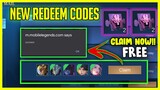 NEW 3 REDEEM CODES JULY 2021!! WORKING 102% GET FREE RARE SKIN FRAGMENTS & MORE!! || Mobile Legends