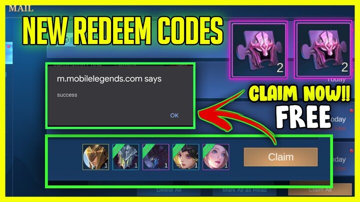 NEW 3 REDEEM CODES JULY 2021!! WORKING 102% GET FREE RARE SKIN FRAGMENTS & MORE!! || Mobile Legends