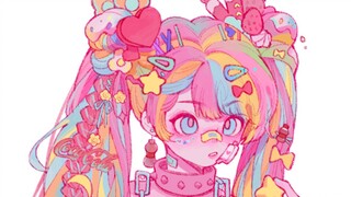 [procreate] Design the dress in Macaron colors