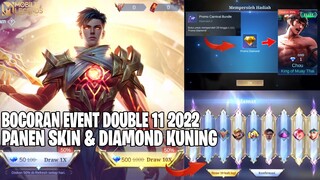 BOCORAN EVENT DOUBLE 11 2022 - CARA DAPAT SKIN GUSSION 11.11 & PANEN DIAMOND KUNING + SKIN 1DM