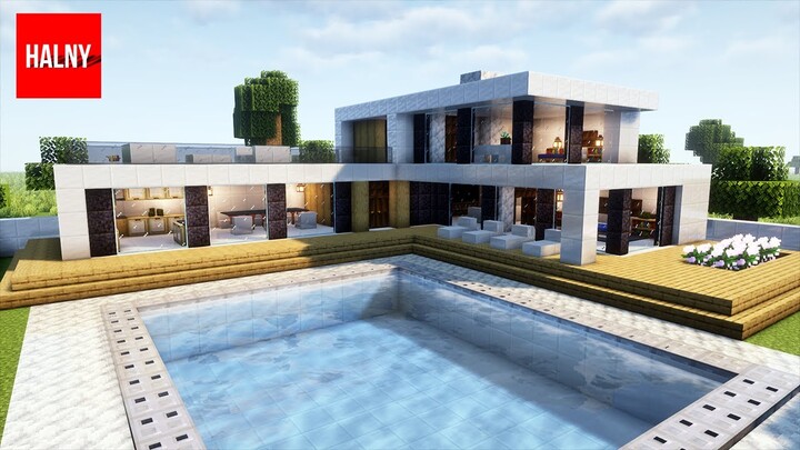 Minecraft modern house - tutorial