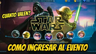 CUANTO CUESTAN LAS SKINS STAR WARS?? CONSIGUE UNA GRATIS!| MOBILE LEGENDS ESPAÑOL 2021