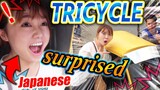 Japanese girl tries Filipino TRICYCLE for the first time!! feel so great!!