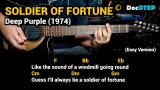 Soldier Of Fortune - Deep Purple (1974) Easy Guitar Chords Tutorial with Lyrics Part 1 REELS