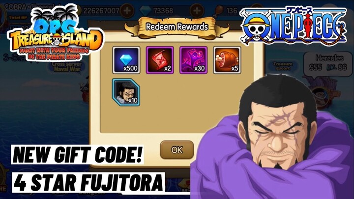 New Week New Gift Code + Fujitora 4 Stars Upgrade! OPG: Treasure Island Mobile