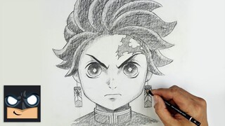 How To Draw Tanjiro | Demon Slayer Sketch Tutorial