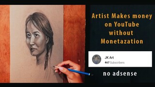 Make MONEY on YouTube NO MONETAZATION as an ARTIST | JK Art