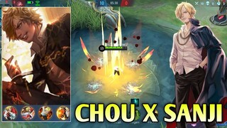 CHOU SKIN SCRIPT AS VINSMOKE SANJI ONE PIECE | FULL EFFECTS WITH BACKUP FILE - MOBILE LEGENDS