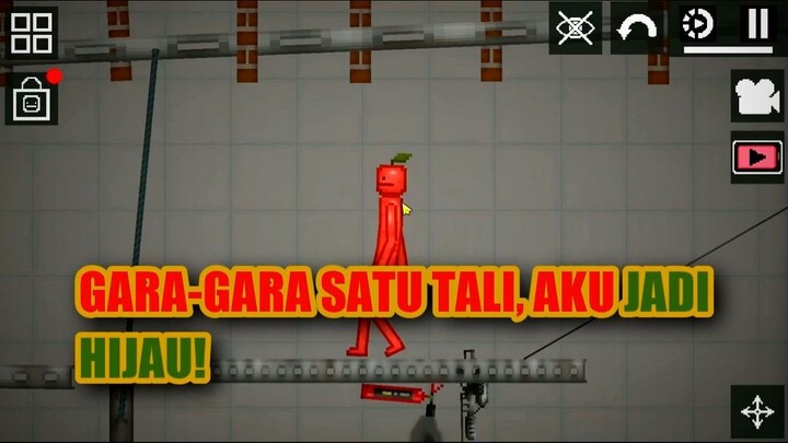 😱 [Melon Sandbox] -- GARA-GARA SATU TALI, AKU JADI HIJAU!