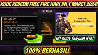 KODE REDEEM FREE FIRE TERBARU 1 MARET 2024 HARI INI | KODE REDEEM FF TERBARU 1 MARET 2024