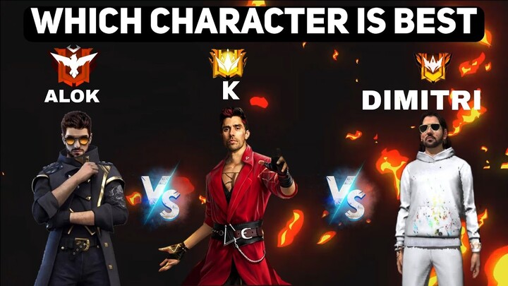 Alok VS k VS Dimitri CHARACTER ABILITY Test 🔥 @TgrNrz