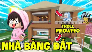 KEYD THỬ THÁCH 24 GIỜ LÀM NHÀ BẰNG ĐẤT TROLL MEOWPEO TẠI LÀNG BEE TEAM TRONG MINI WORLD