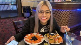 Món ngon mỗi ngày 1dĩa sushi cơm cuộn loại nào ngon nhất,ly chè có cái gì trong ly chè Vy Yeu Cali