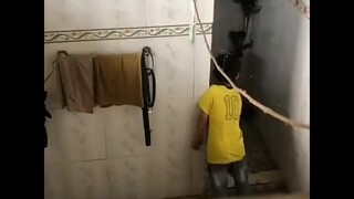 The child is afraid to go to the toilet alone in his life