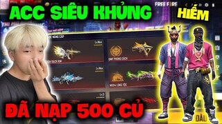 FREE FIRE | Chơi Lớn Tự Revew Acc Hùng Mõm Đã Tự Nạp "500 Củ Vào Game" Có TVC Mùa 1, Siêu Khủng !!!