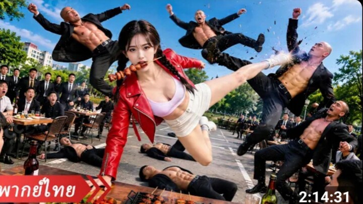 สาวบ้านนอกลุยเดี่ยวซัดนักเลงกล้ามโตนับร้อย ช่วย CEO