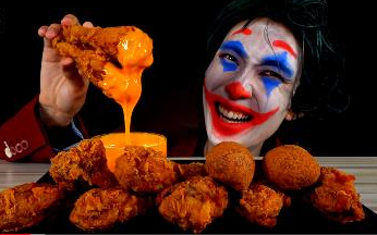 Thousands of bad comments, like a clown