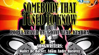 musicvid SOMEBODY THAT I USED TO KNOW karaoke