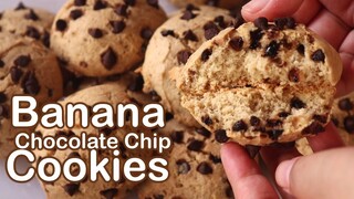 Banana Chocolate Chip Cookies l ครัวป้ามารายห์