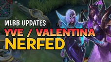 MLBB Minute Update: Yve and Valentina got Nerfed. Patch 1.7.52