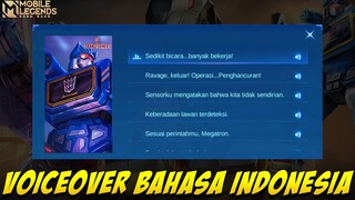 VOICEOVER BAHASA INDONESIA SKIN TRANSFORMERS TERBARU SOUNDWAVE, GRIMLOCK & STARSCREAM | MLBB