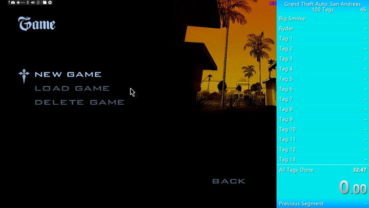New rekor Speedrun Gta SanAndreas all tags 31:47