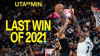 Ending 2021 with a WIN against the WOLVES | UTAH JAZZ