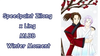 Zilong X Ling Winter Moment Speedpaint Ibis Paint music by Wan Linglin- Snowy Moon
