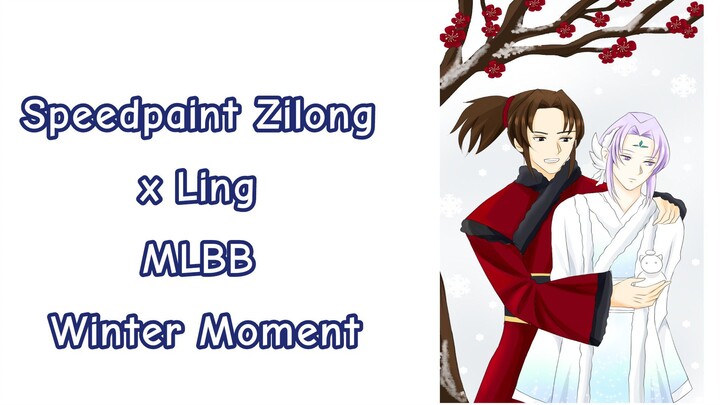 Zilong X Ling Winter Moment Speedpaint Ibis Paint music by Wan Linglin- Snowy Moon