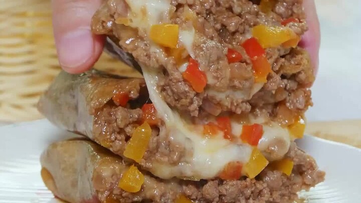 You’ve got to resist the urge to snatch this beef roll from your kid.