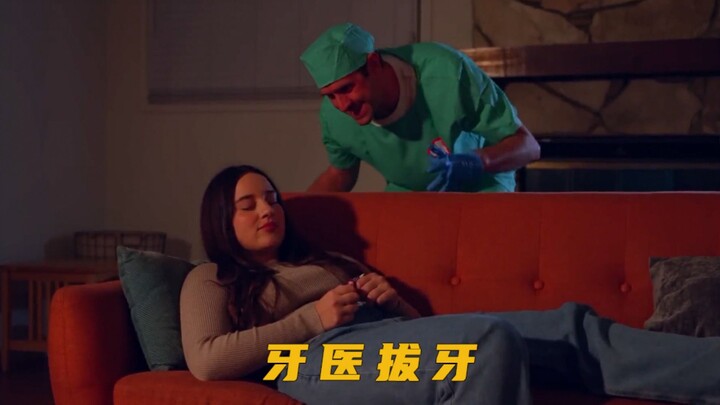 Girl had all her teeth pulled by the dentist for eating candy at night.