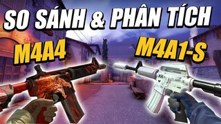 SO SÁNH ƯU NHƯỢC ĐIỂM CỦA M4A4 & M4A1-S TRONG CS:GO